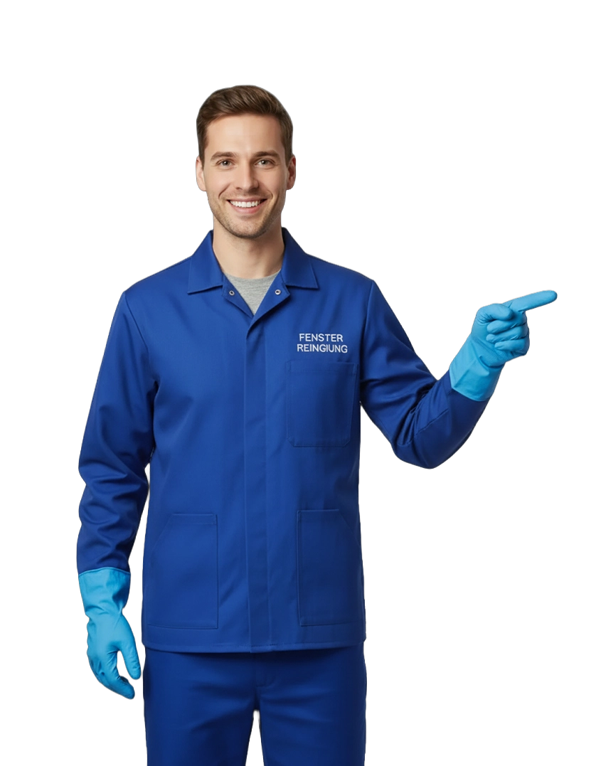 Professionelle Fensterreinigung in Berlin bei der Arbeit